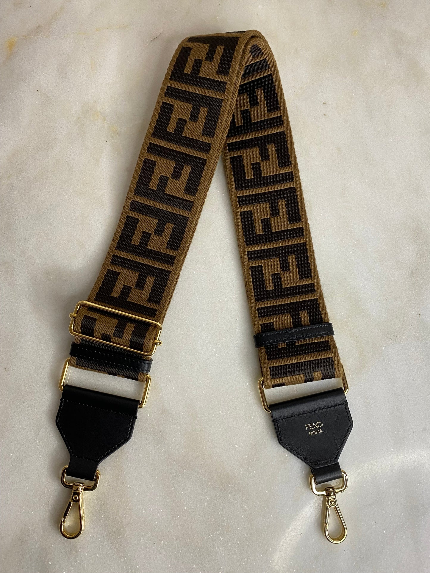 Fendi Bicolor FF Logo Bag Strap