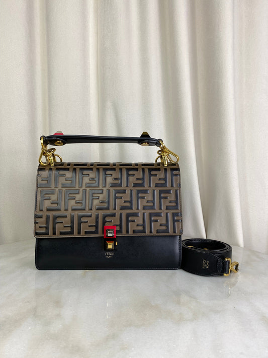 Fendi Bicolor Kan I Crossbody Bag