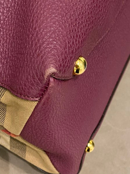 Burberry Burgundy Banner Bag