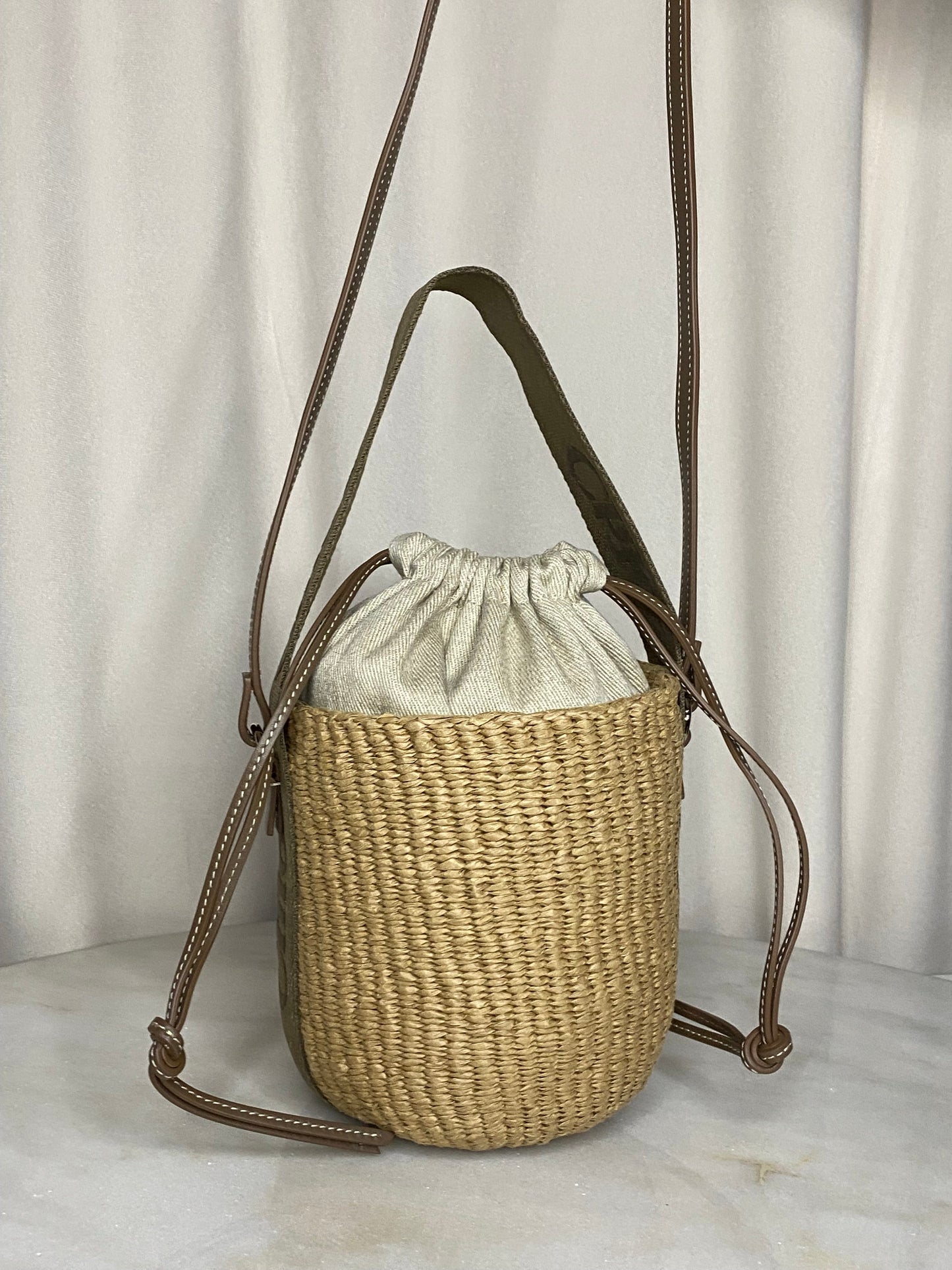 Chloe Bicolor Woody Small Shoulder Bag