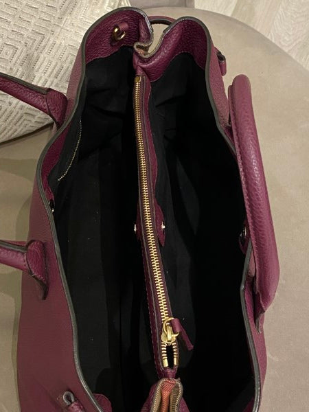 Burberry Burgundy Banner Bag