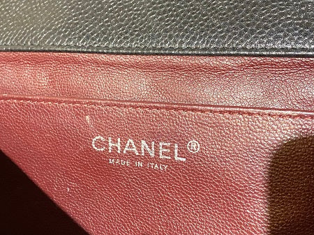 Chanel Black Quilted Chain Clutch