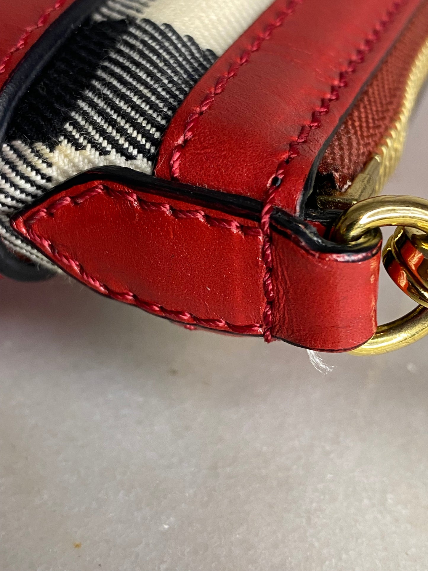 Burberry Bicolor Peyton Bridle House Check Crossbody Bag