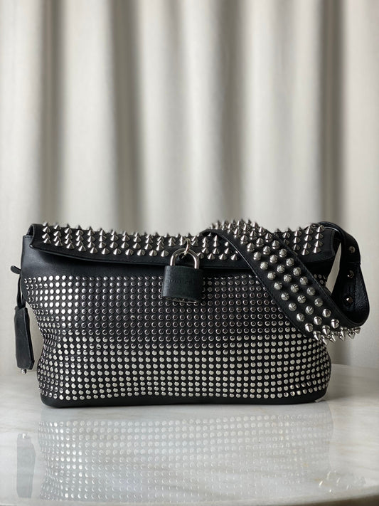 Burberry Black Dalston Studded Medium Bag