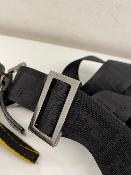 Fendi Black Zucca Nylon Crossbody Bag
