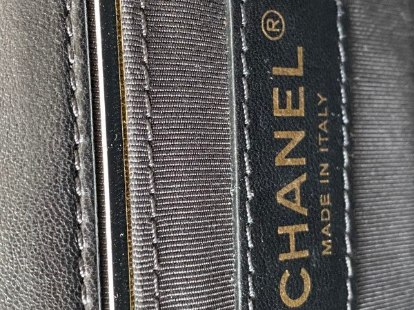 Chanel Black Quilted Horizontal Boy Brick Studded Flap Bag