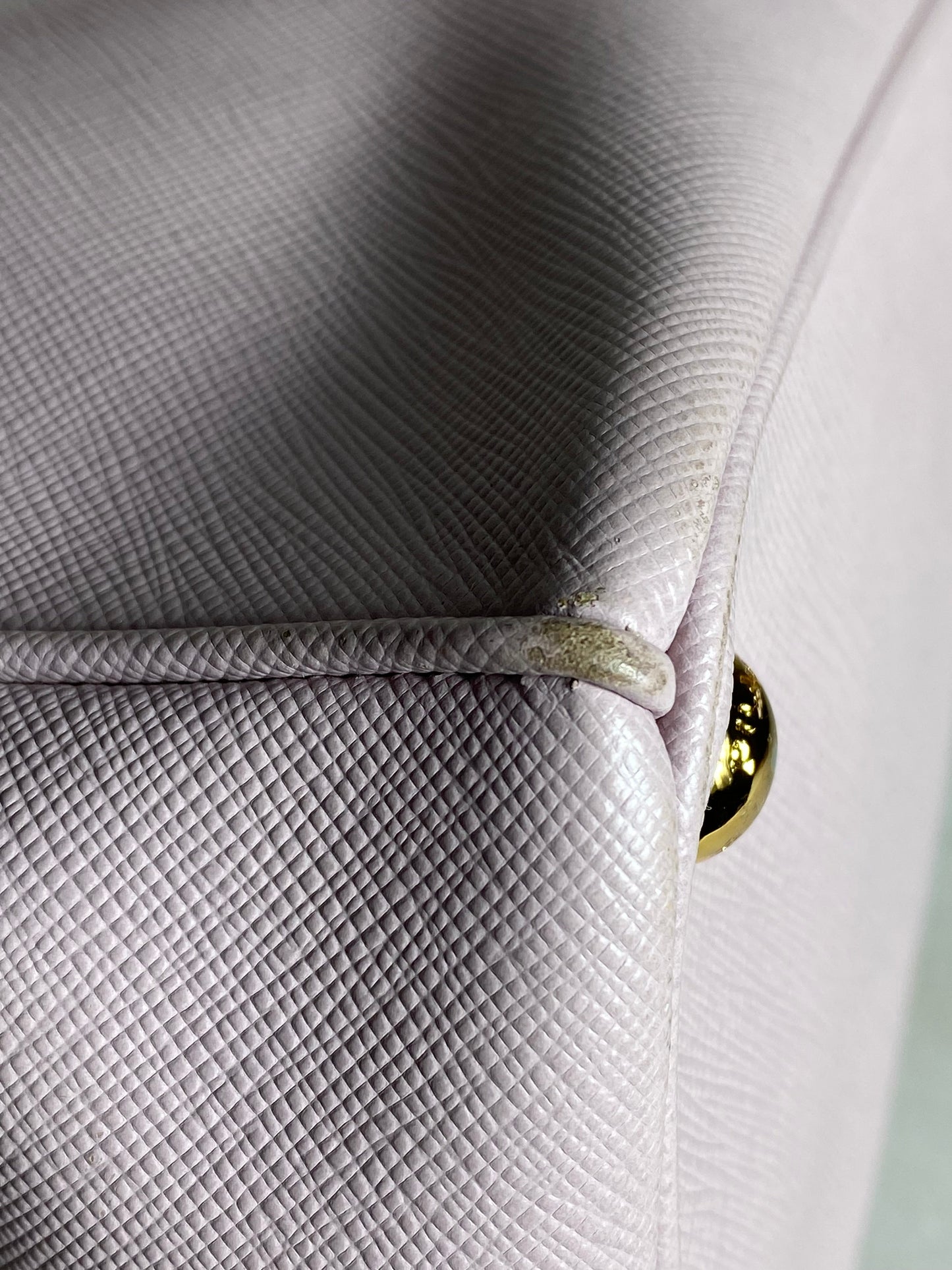 Prada Light Purple Double Zip Tote Bag W/ Strap
