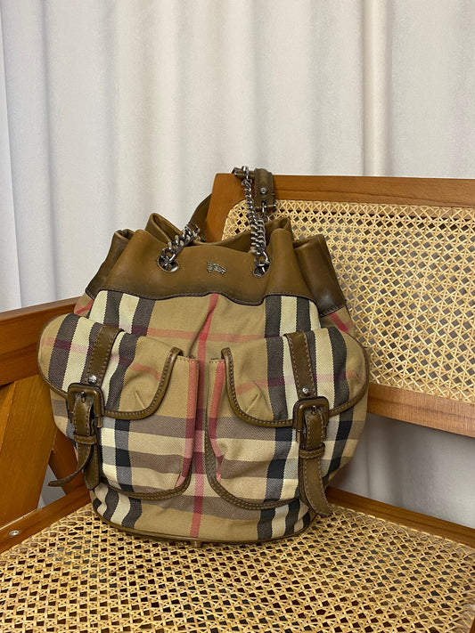 Burberry Brown Nova Check Shoulder Bag