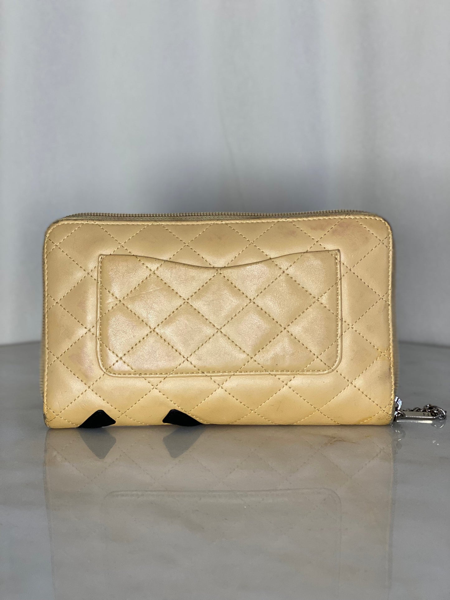 Chanel Bicolor Cambon Zip Wallet
