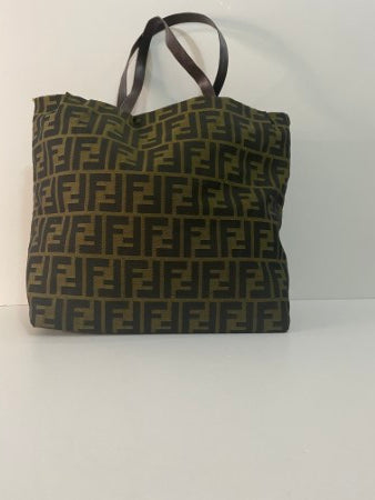 Fendi Olive Zucca FF Shopper Bag