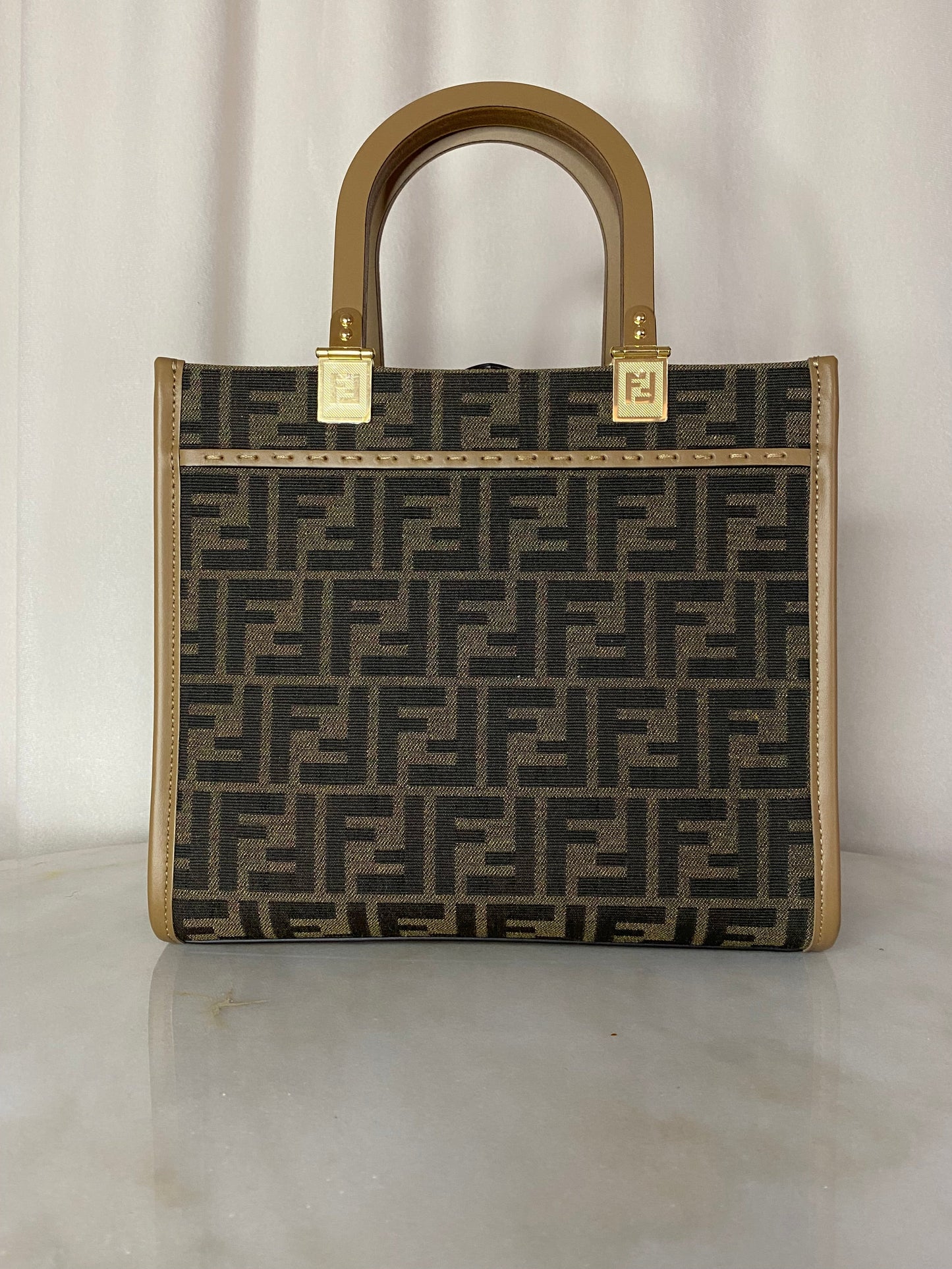 Fendi Brown FF Sunshine Small Bag