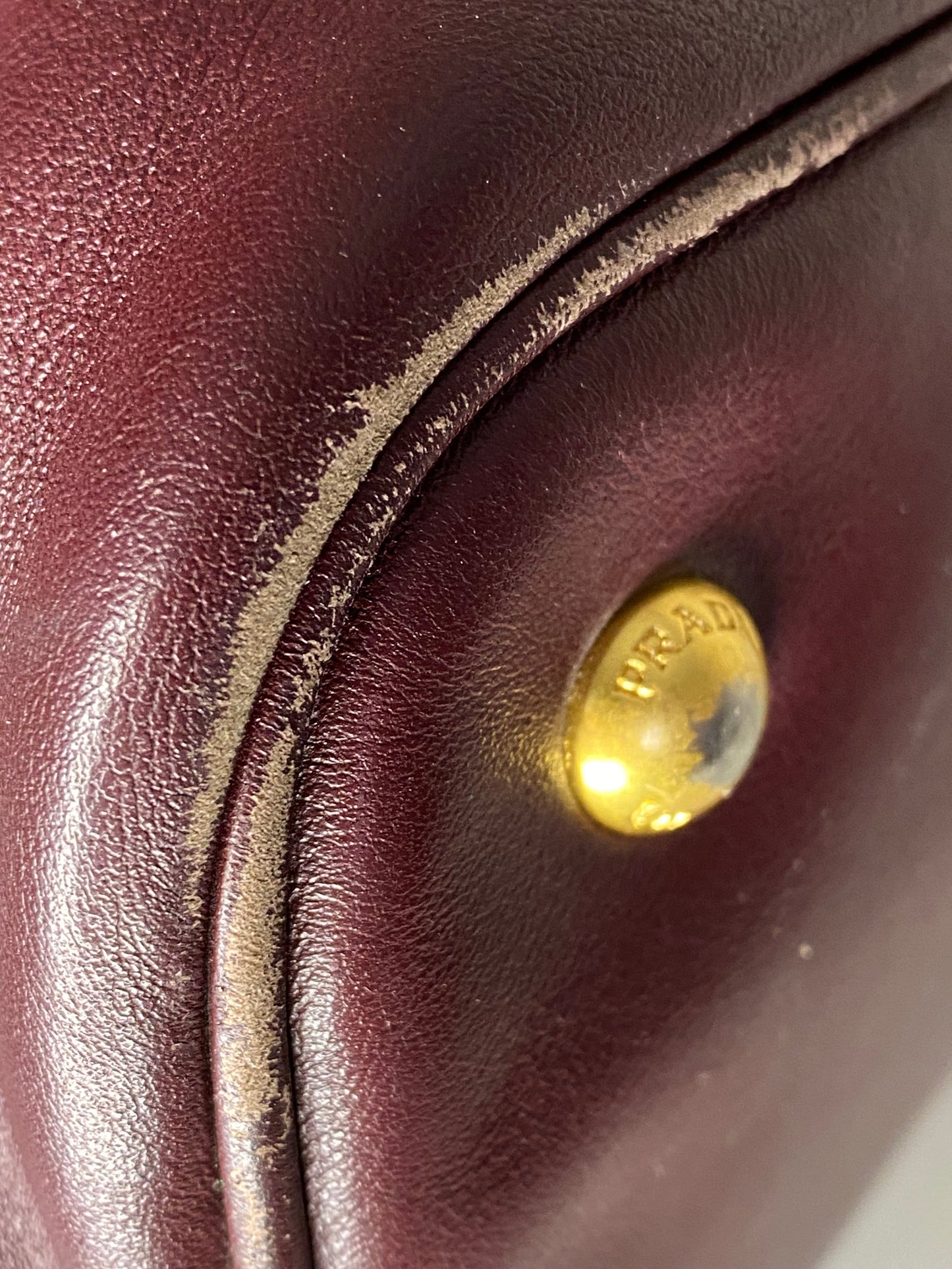 Prada Burgundy Tote Bag