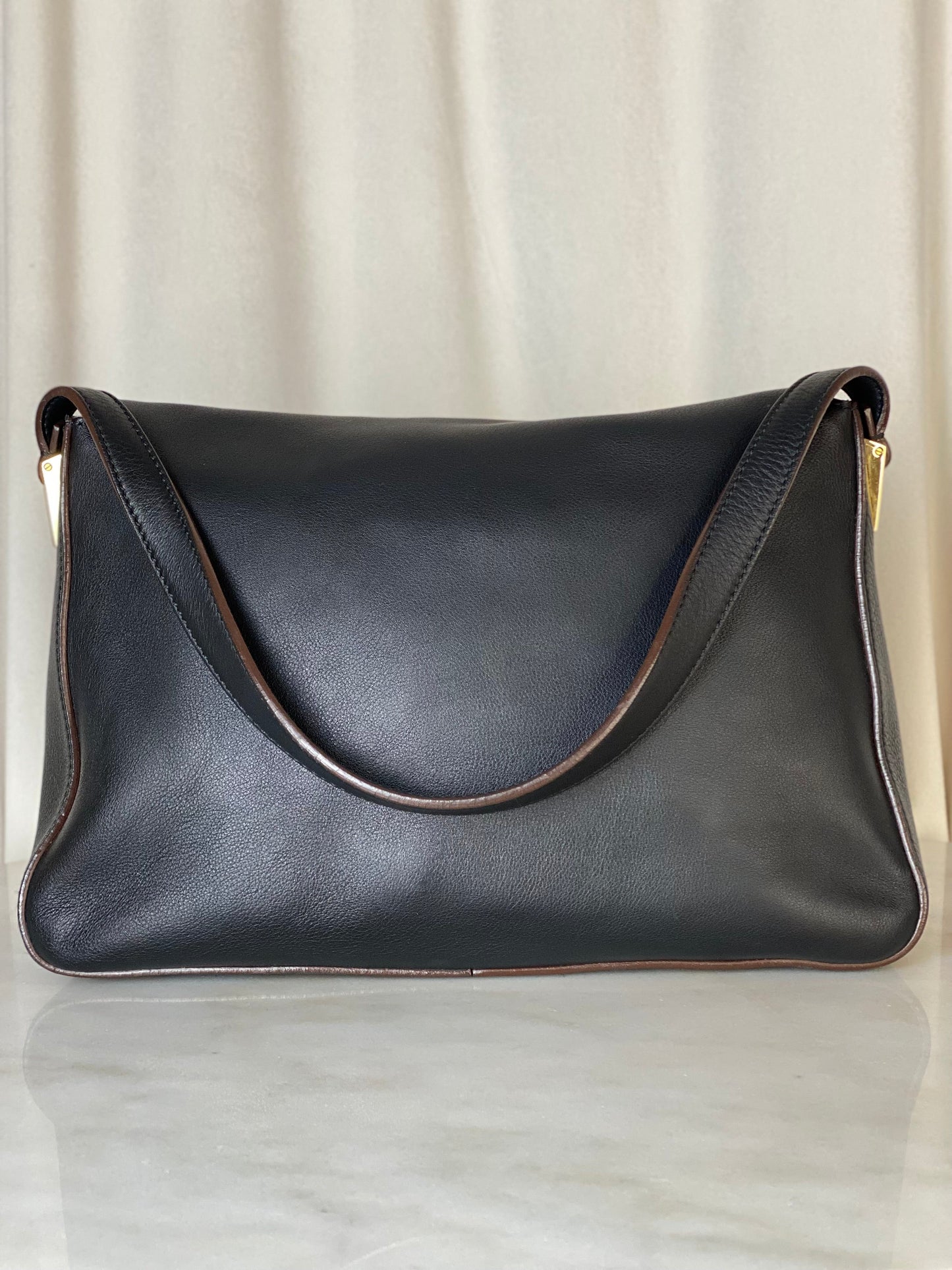 Fendi Black FF Lock Hobo Bag