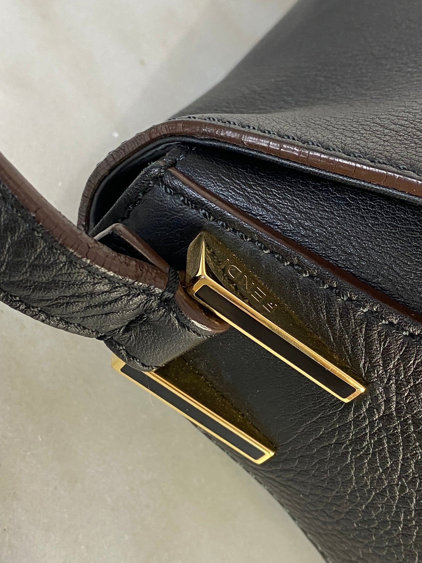 Fendi Black FF Lock Hobo Bag