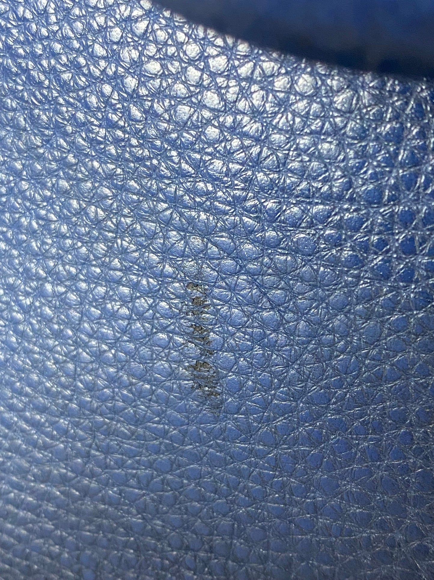 Prada Blue Vitello Daino Tote Bag
