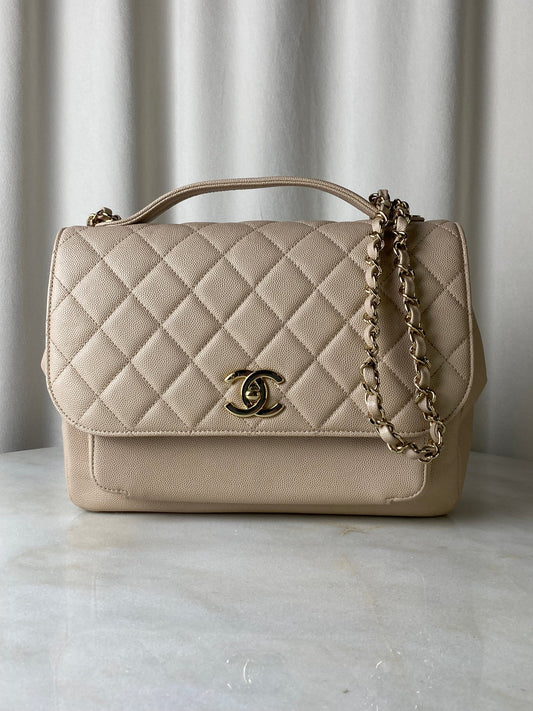 Chanel Beige Business Affinity Bag