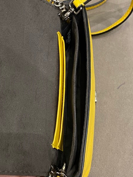 Fendi Yellow Fur Micro Monster Baguette Bag
