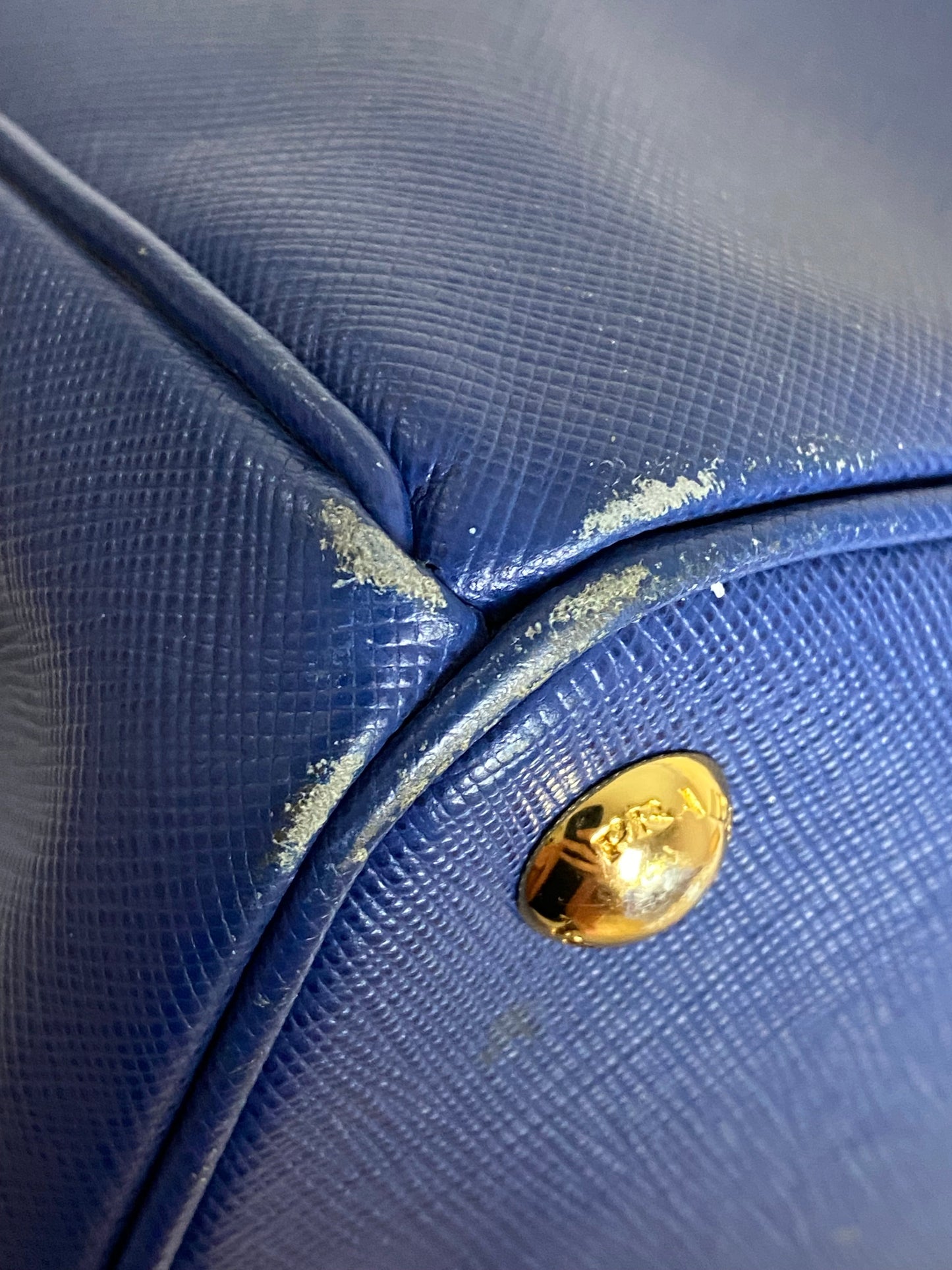 Prada Blue 2 Zip Tote Bag