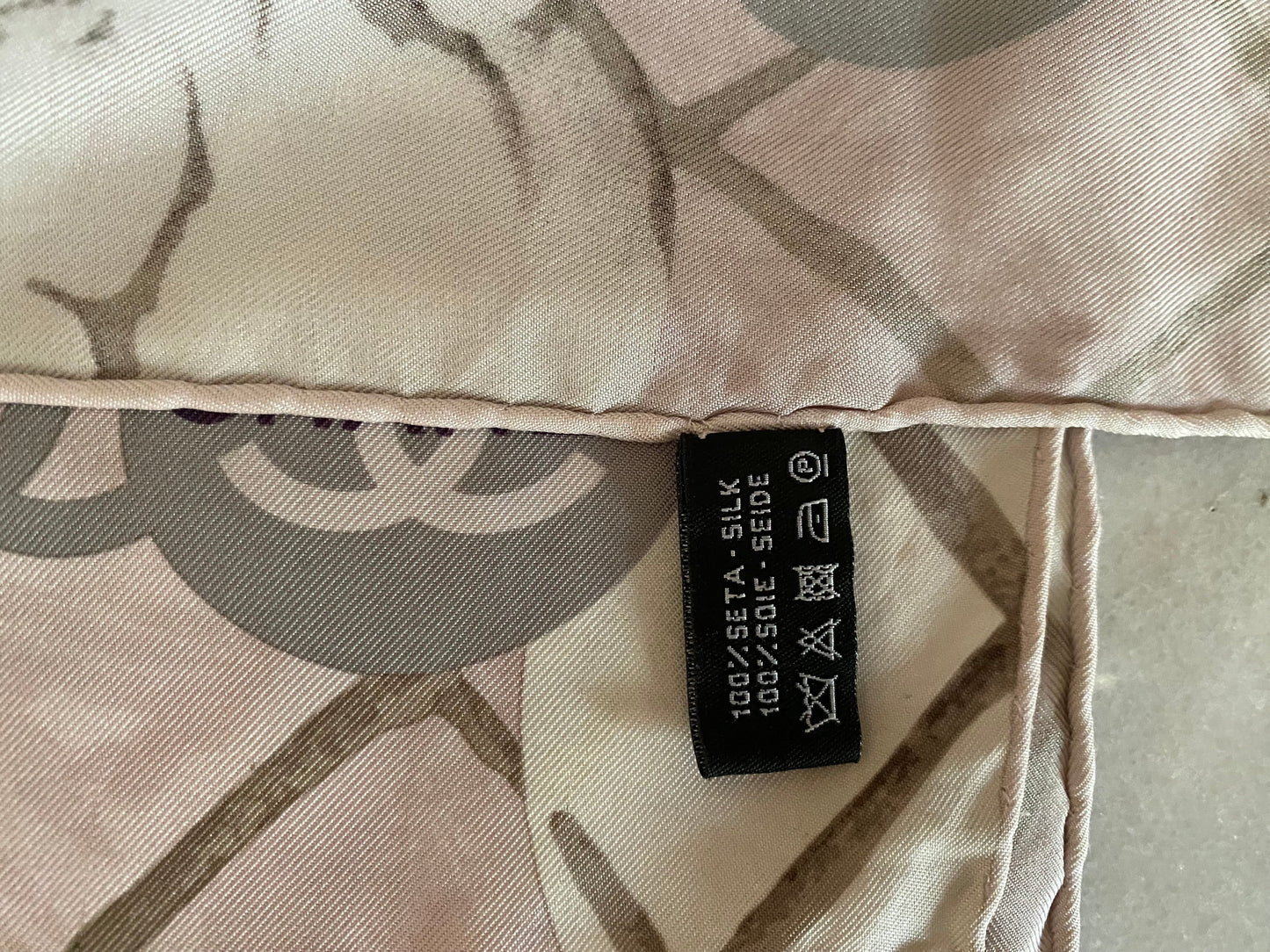 Chanel Bicolor Silk Scarf