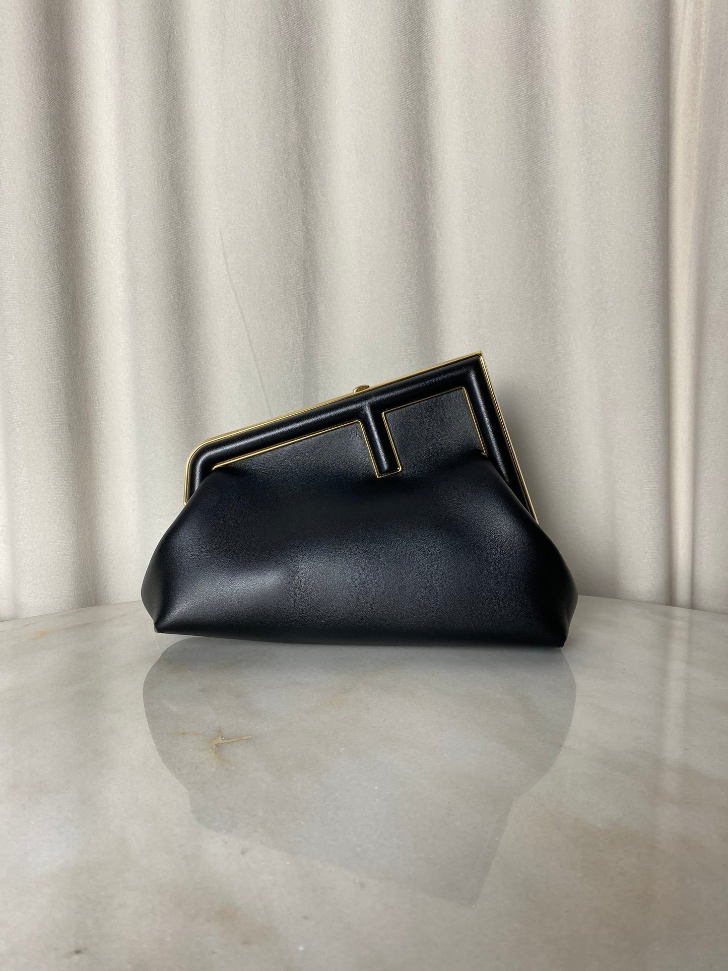 Fendi Black First Small Bag W/ Strap