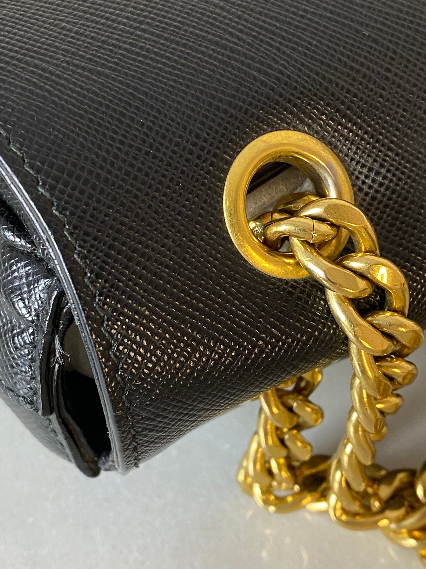 Prada Black Bag W/ Chain