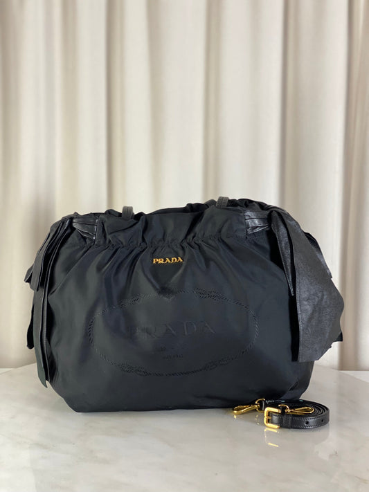 Prada Black Nylon Shoulder Bag