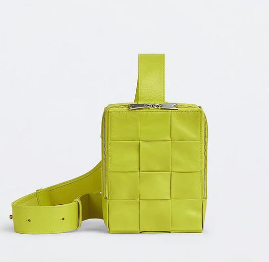Bottega Veneta Mini Cassette Intrecciato Faux Leather Sling Bag