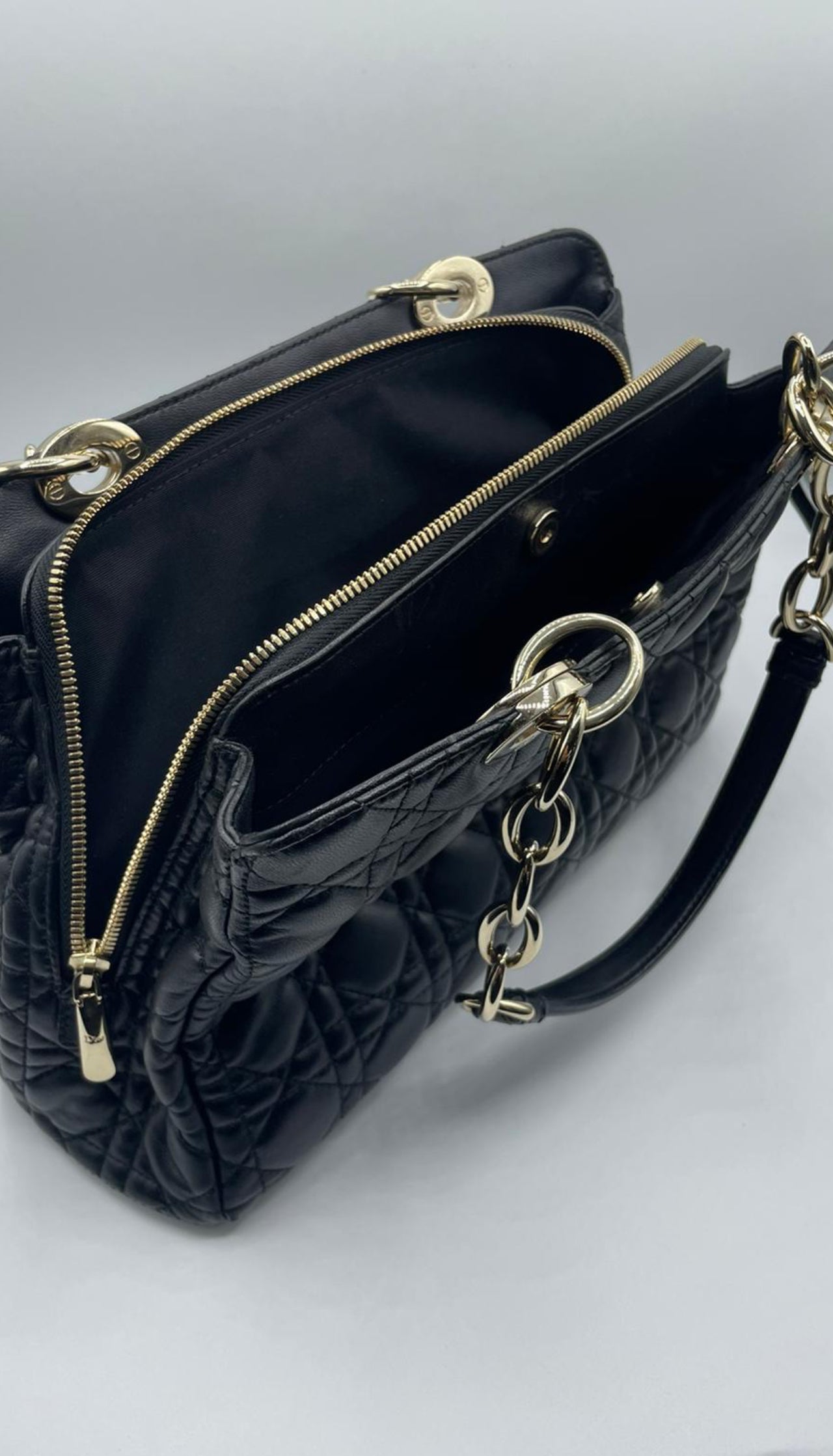 Christian Dior Cannage Shopping Tote Bag