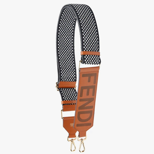Fendi Check Ribbon Shoulder Strap