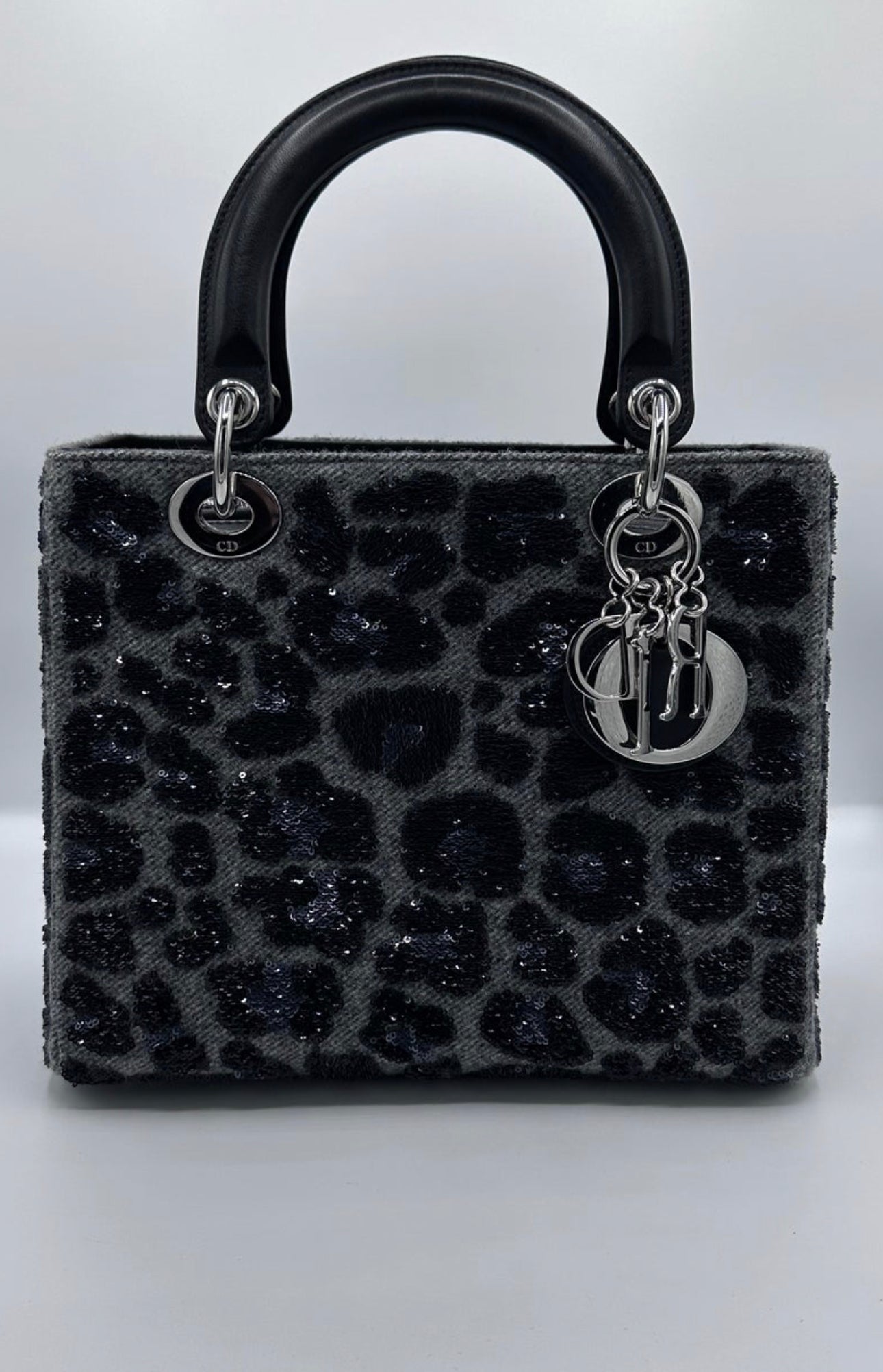 Dior Leopard Print Sequin Handbag