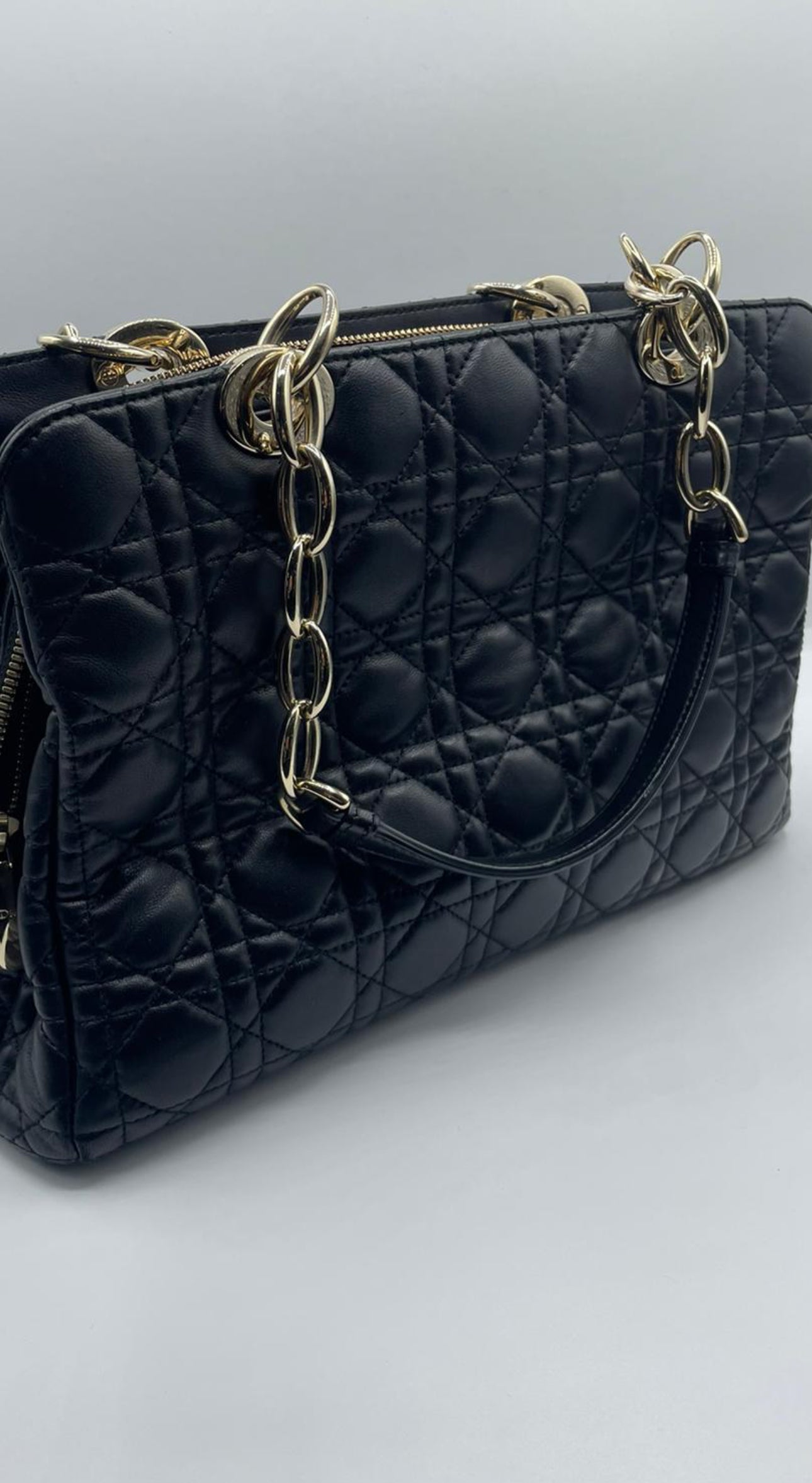 Christian Dior Cannage Shopping Tote Bag