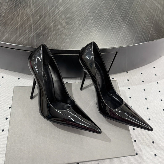 Balanciaga AVENUE 105MM PUMP IN BLACK PATENT CALFSKIN