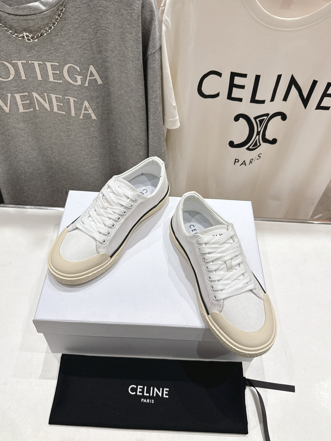 Celine CELINE 25C Sneaker White Canvas 236758