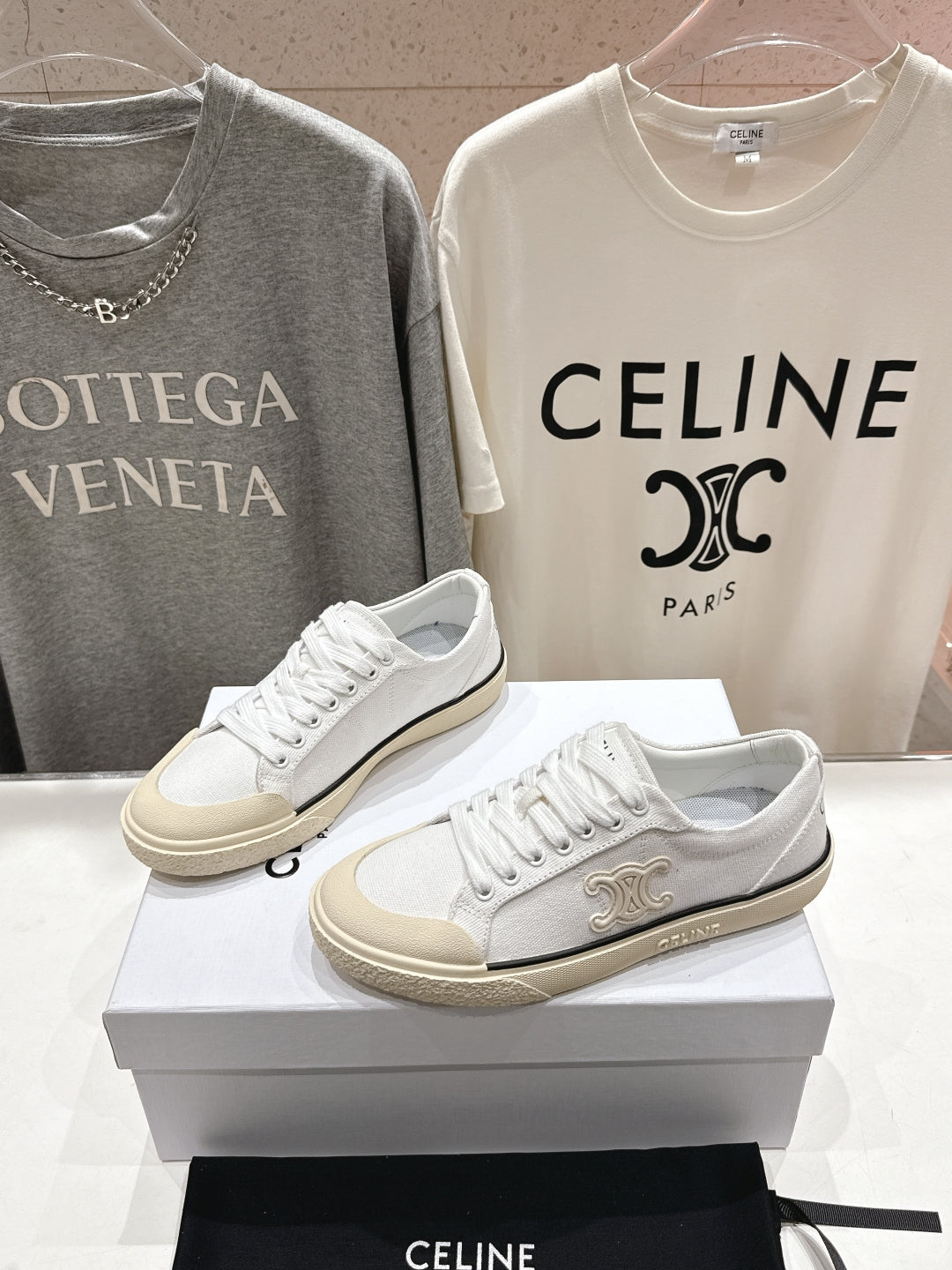 Celine CELINE 25C Sneaker White Canvas 236758