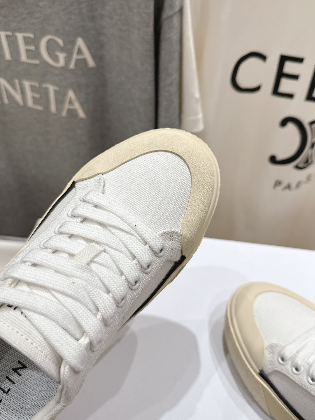 Celine CELINE 25C Trainer Sneaker White Canvas 236763
