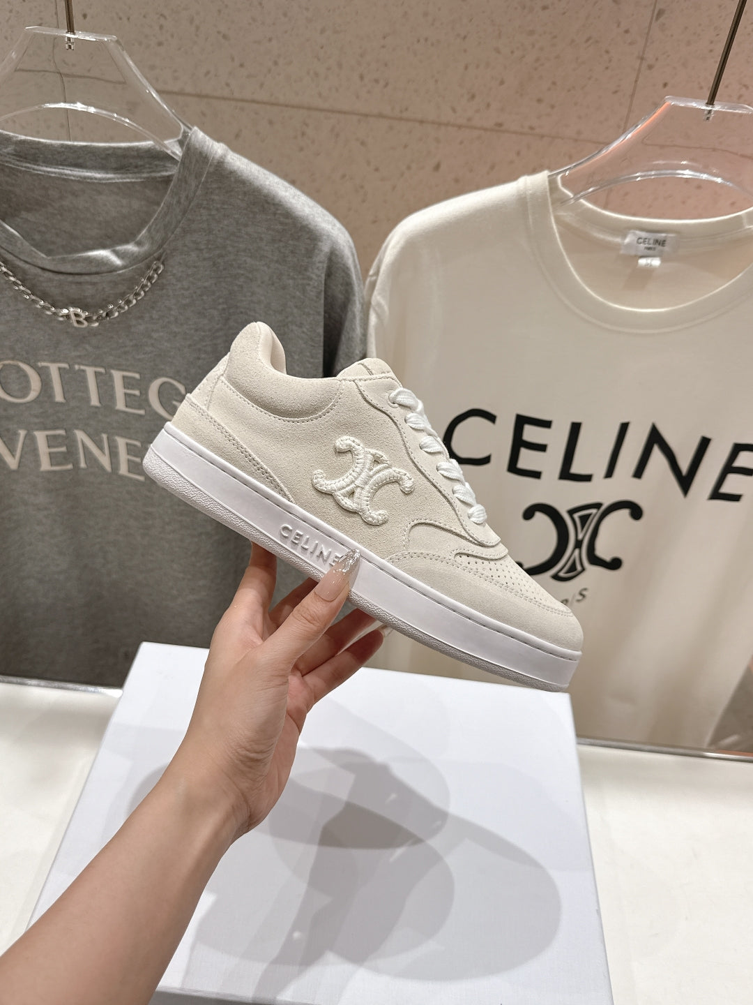 Celine CELINE 25C SNEAKERS BEIGE SUEDE 236765