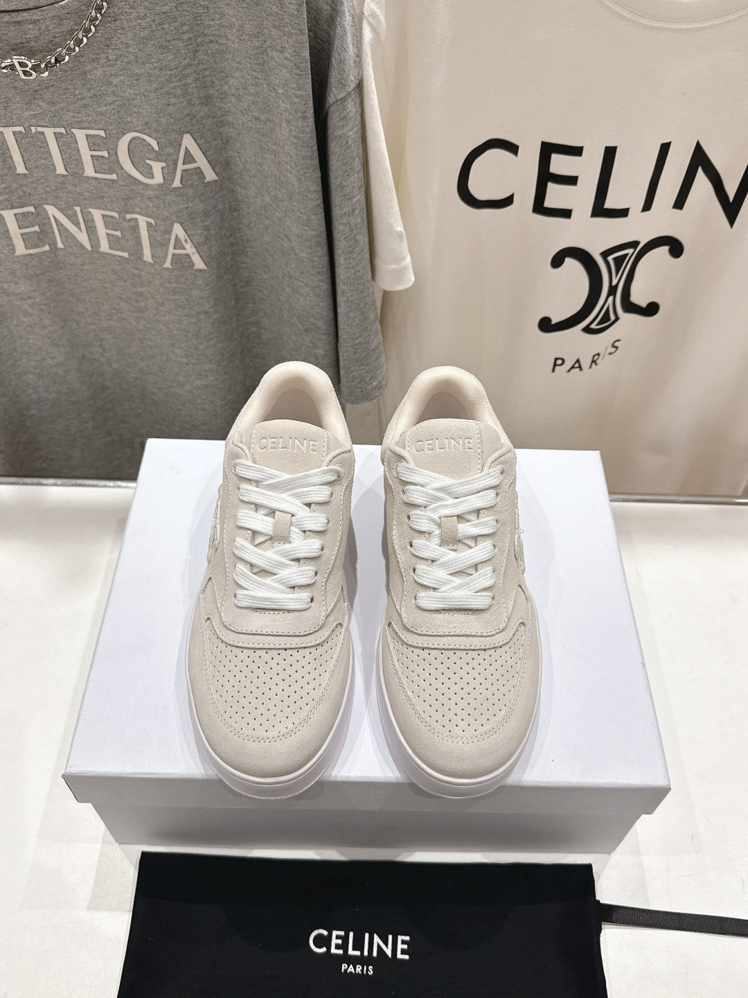 Celine CELINE 25C SNEAKERS BEIGE SUEDE 236765