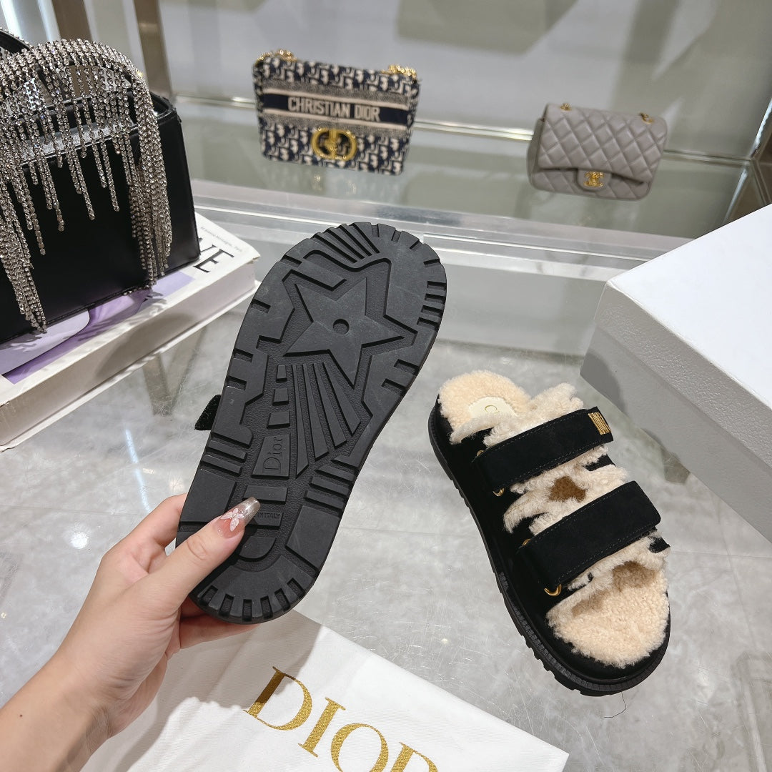 DIOR  DIORact Slide 40mm In Black Suede 996360