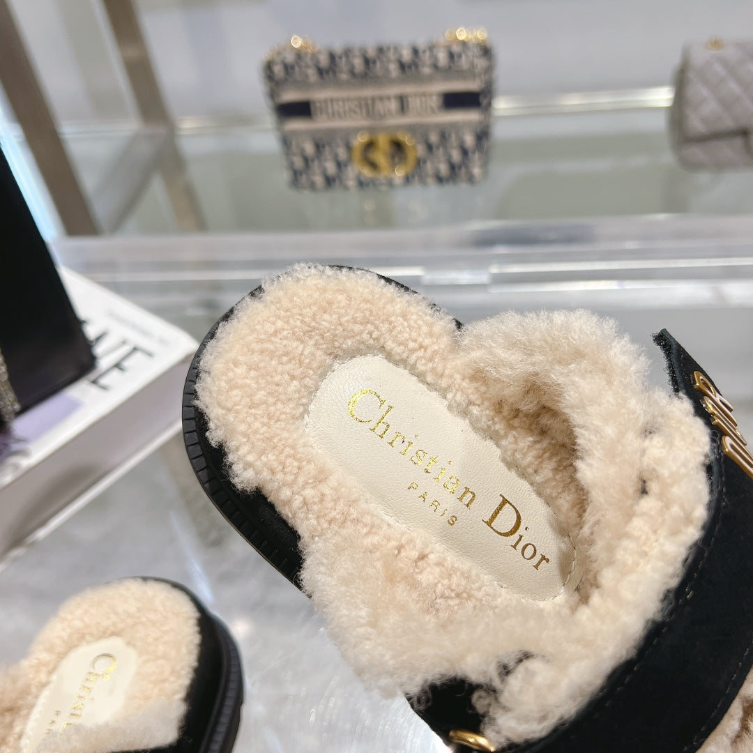 DIOR  DIORact Slide 40mm In Black Suede 996360
