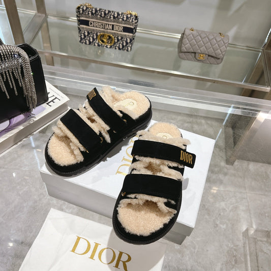 DIOR  DIORact Slide 40mm In Black Suede 996360