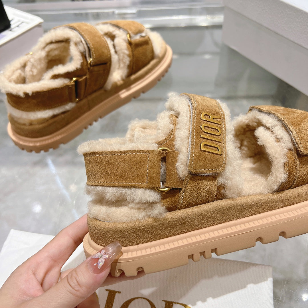 DIOR  DIORact Sandal 40mm In Caramel Suede 996363
