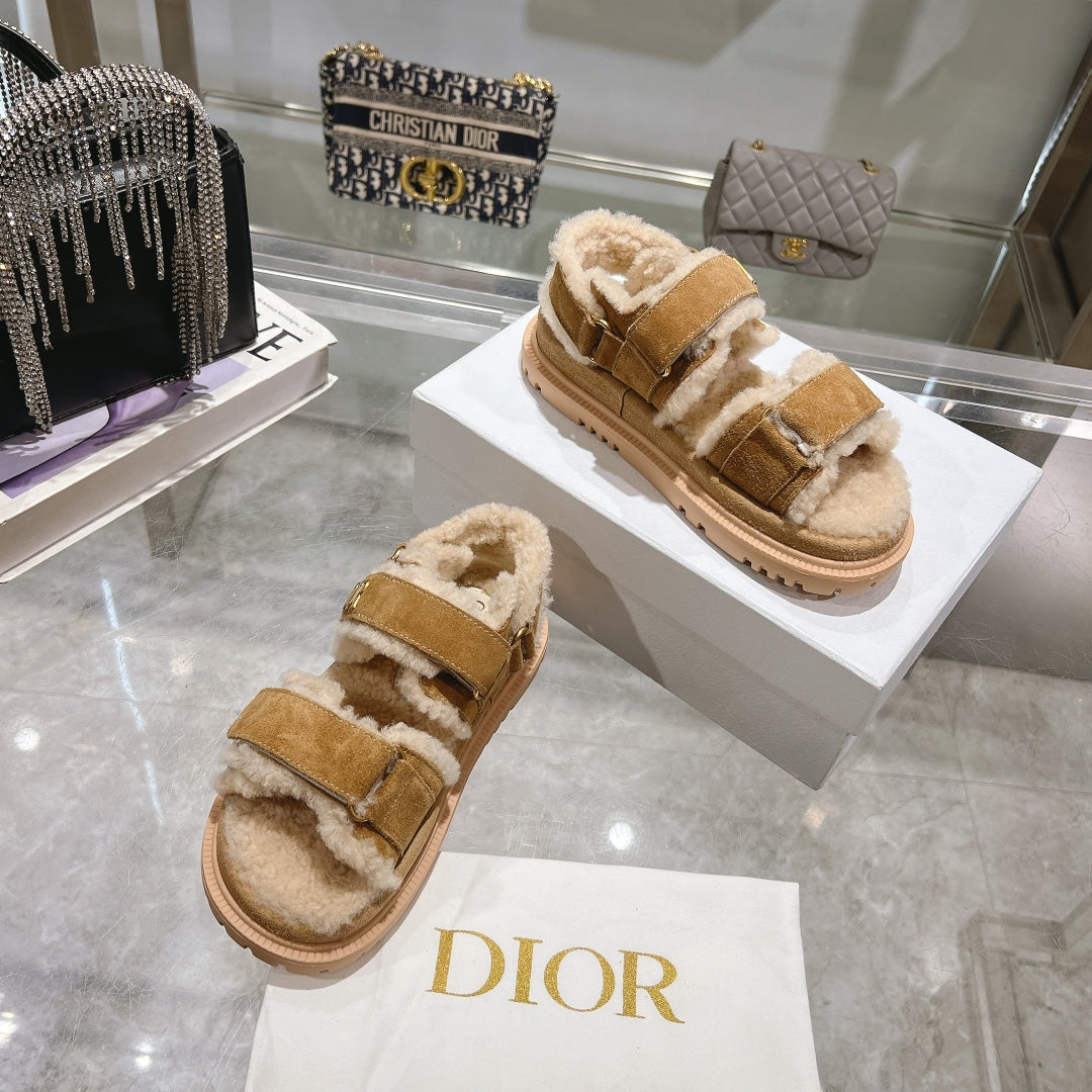 DIOR  DIORact Sandal 40mm In Caramel Suede 996363