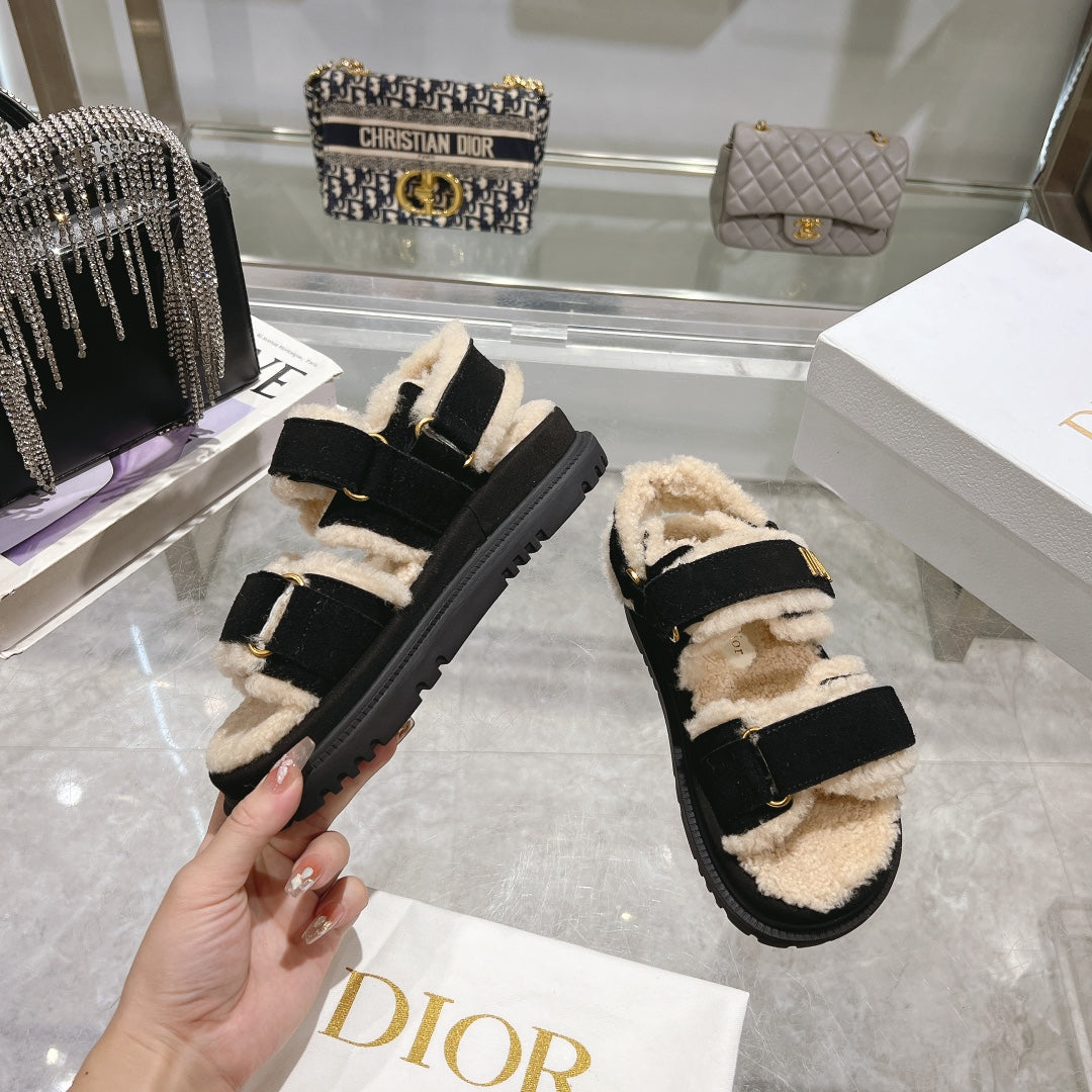 DIOR  DIORact Sandal 40mm In Black Suede 996365