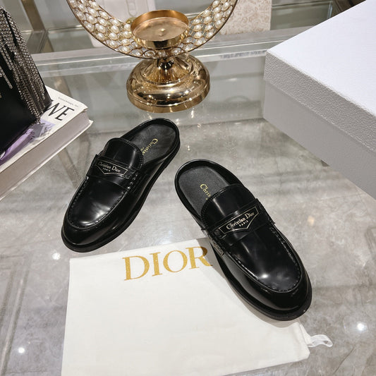 DIOR Boy Mule In Black Glossy Calfskin  996453