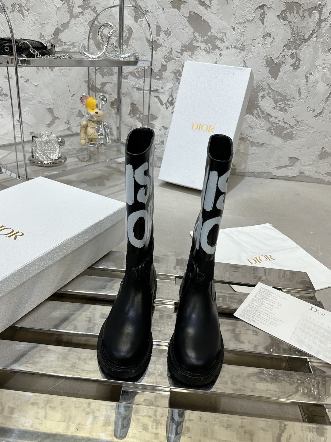 DIOR D-Major Boot In Black Lambskin 100578