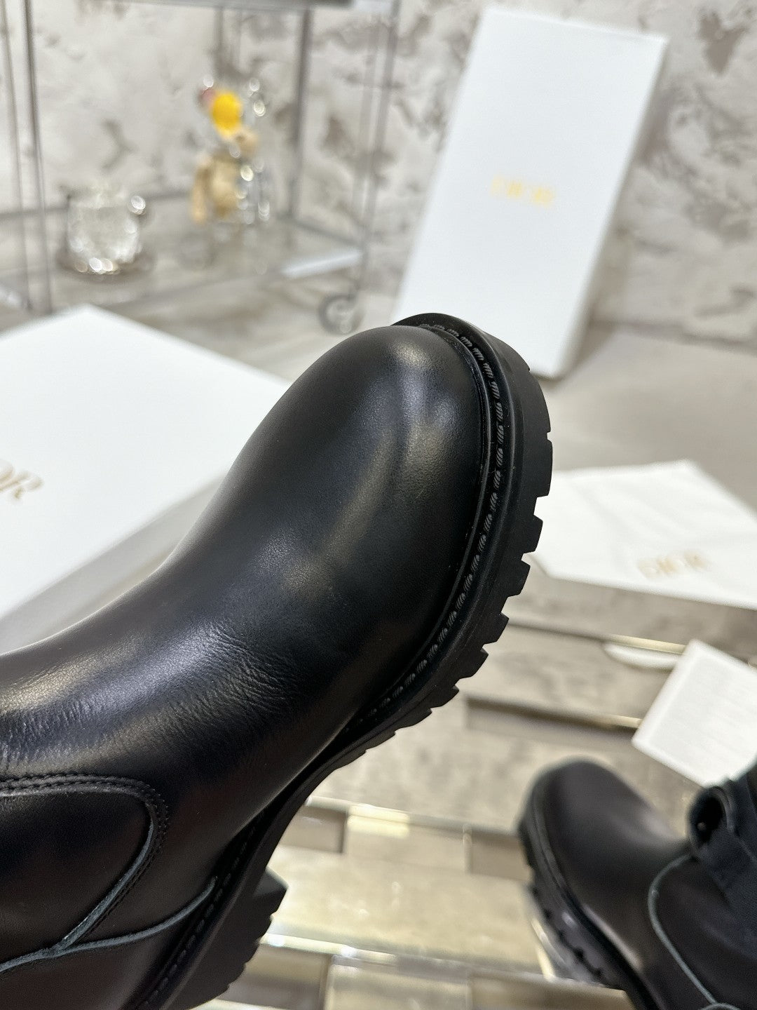 DIOR D-Major Boot In Black Lambskin 100578