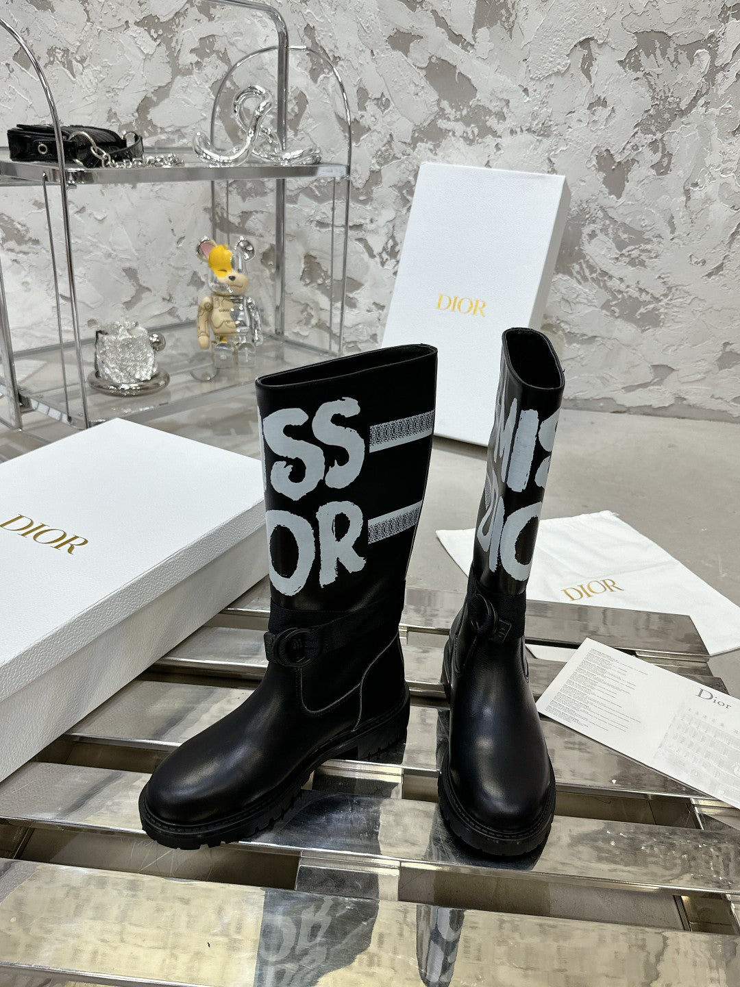 DIOR D-Major Boot In Black Lambskin 100578