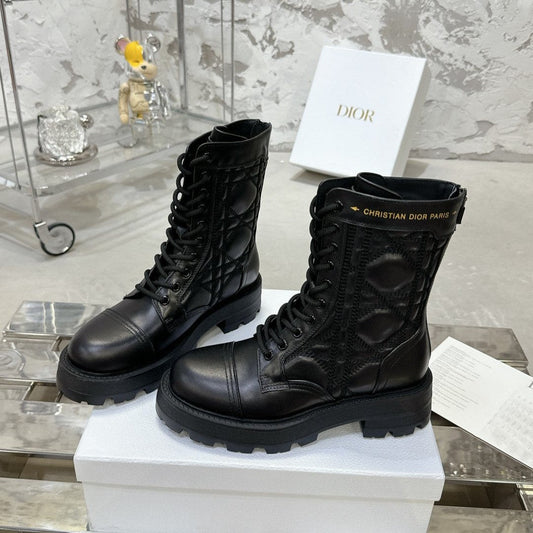 DIOR D-Unit Ankle Boot In Black Cowhide 100583