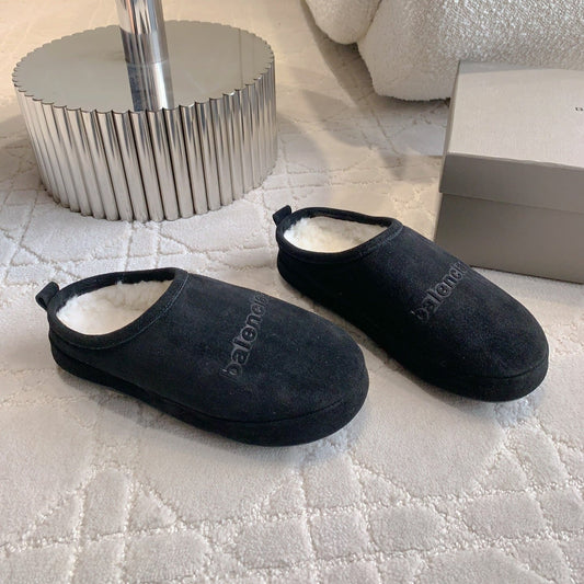 Balanciaga ALASKA SLIPPER IN BLACK SUEDE