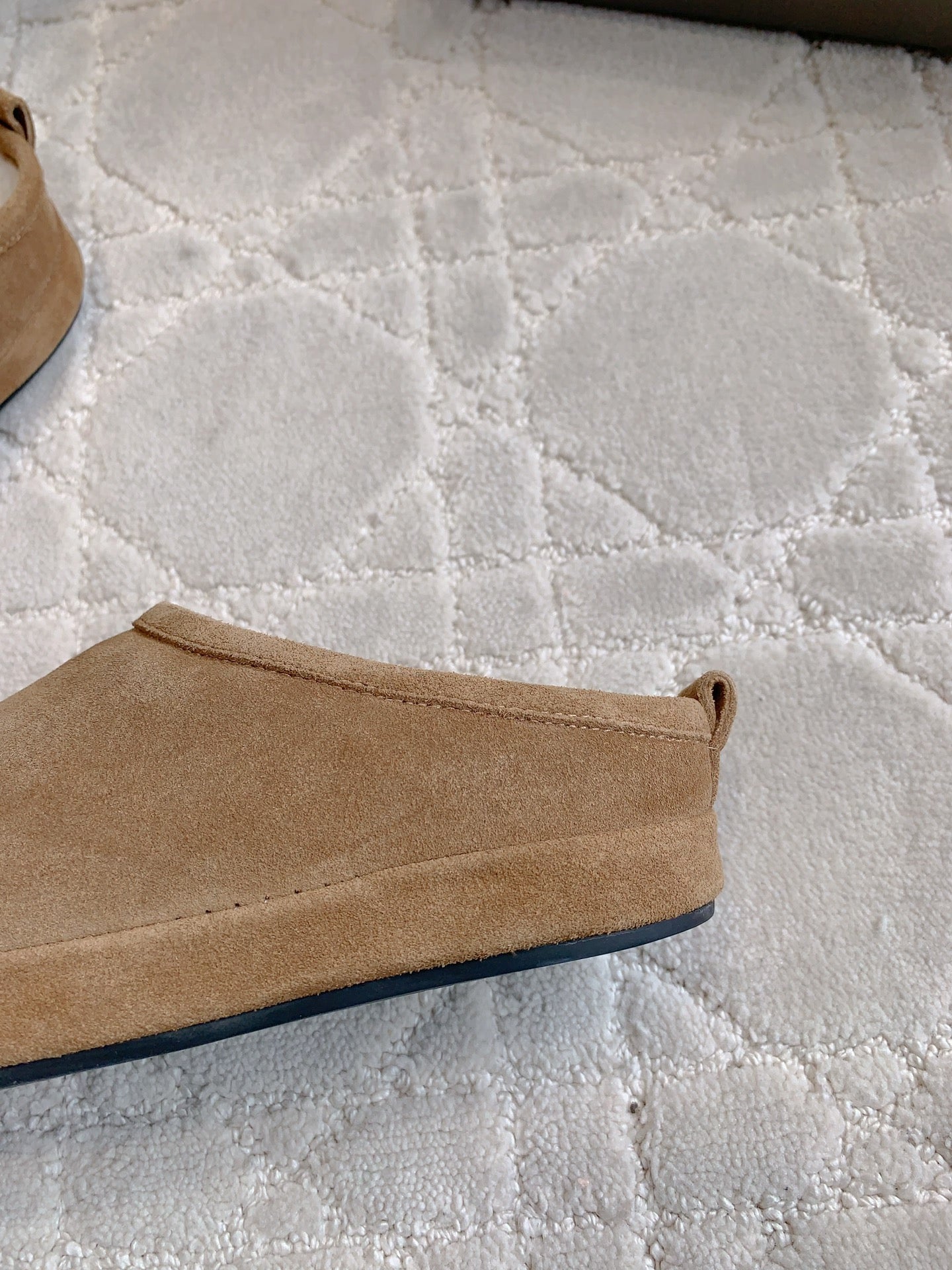 Balanciaga ALASKA SLIPPER IN CAMEL BROWN SUEDE